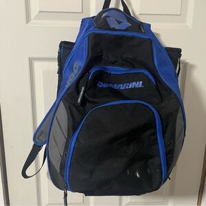 DeMarini Black and Blue softball Backpack